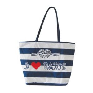 NAXOS BLUE STRIPED BEACH BAG 🏖️