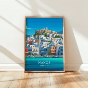 NAXOS GREECE TRAVEL POSTER